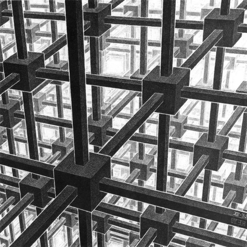 Maurits Cornelis Escher. Cubic division of space