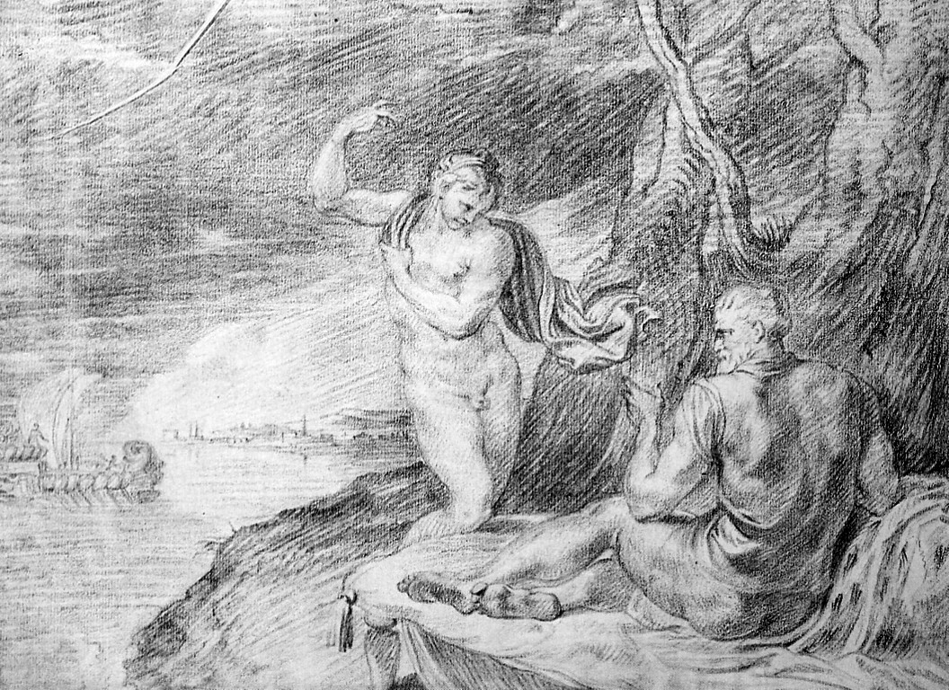 Theodore van Tulden. Minerva and Telemachus Odysseus look at