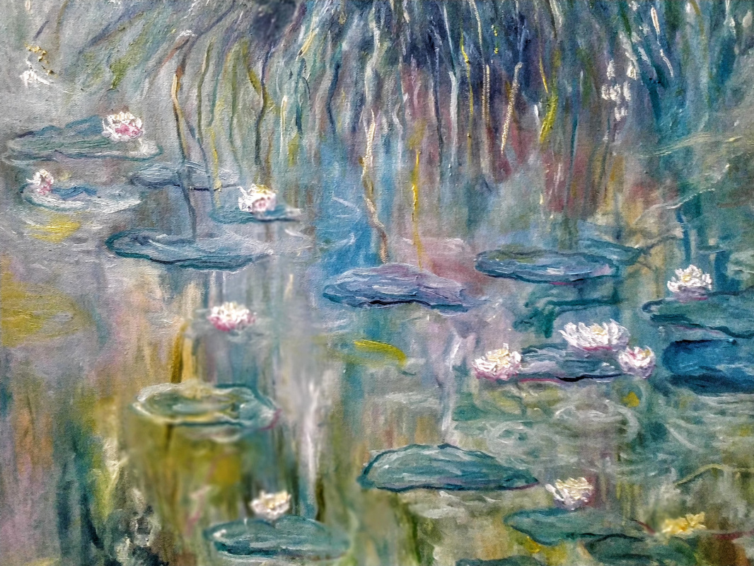 Svetlana Gorina. Water lilies. Azure 60x80, 2021