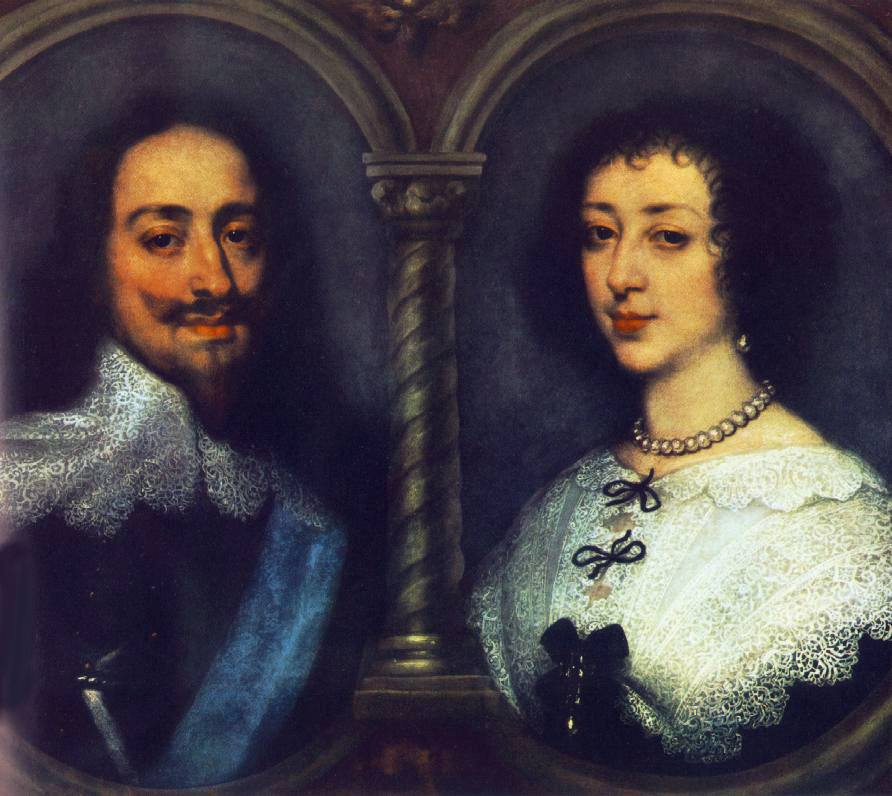 Double portrait of king Charles I of England and Queen Henrietta Maria of France