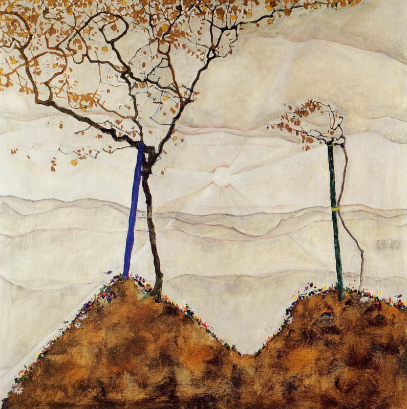 Egon Schiele. Autumn sun and trees