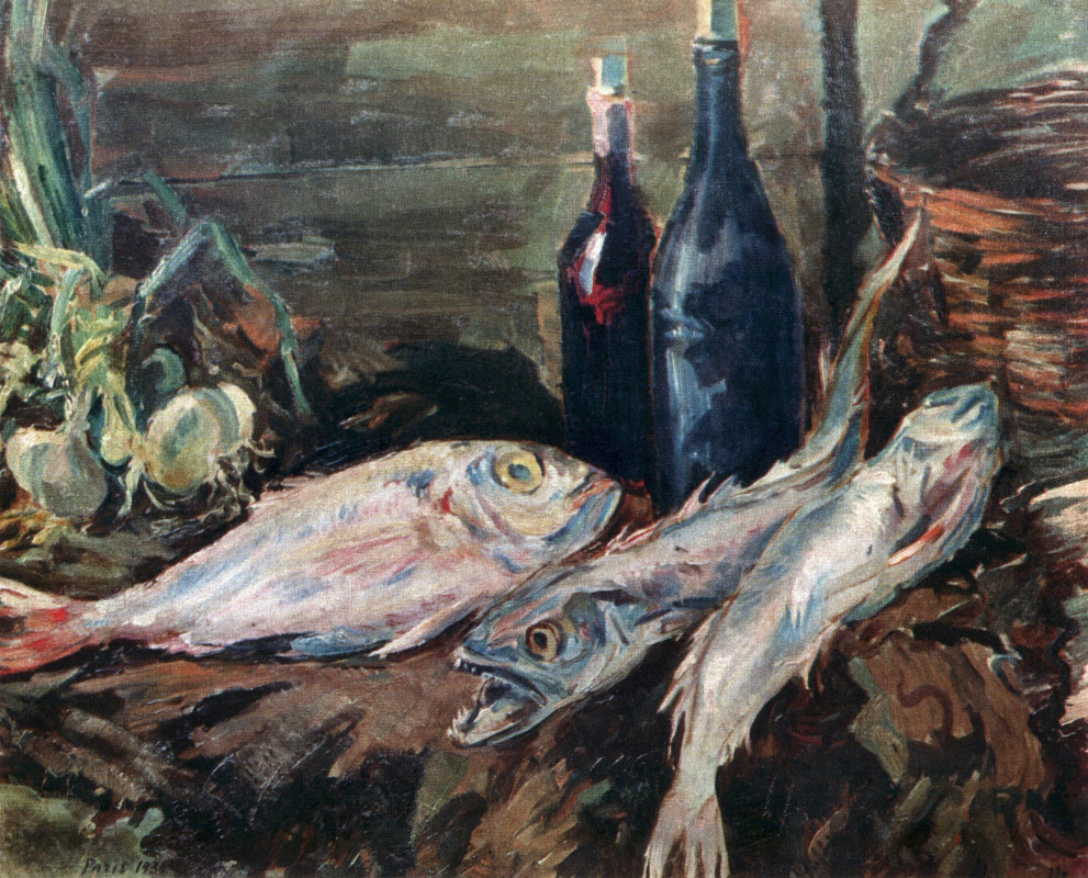 Konstantin Korovin. Still life with fish
