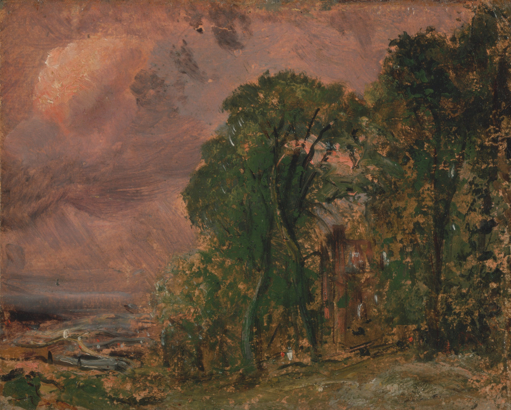 John Constable. View of Hampstead in stormy weather