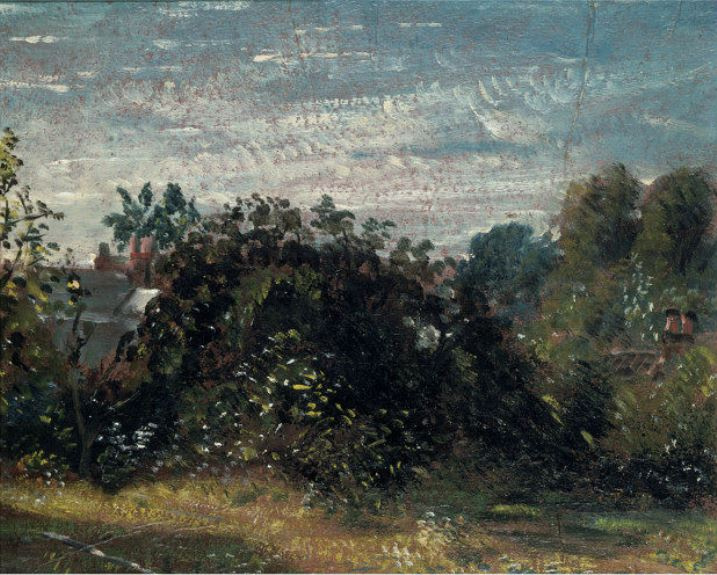 John Constable. Sketch of a landscape with sky and trees