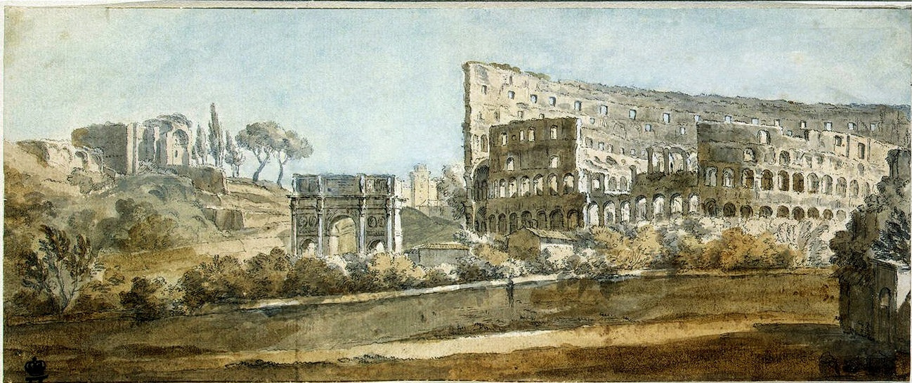 Charles-Louis Klerisso. View of the Colosseum in Rome