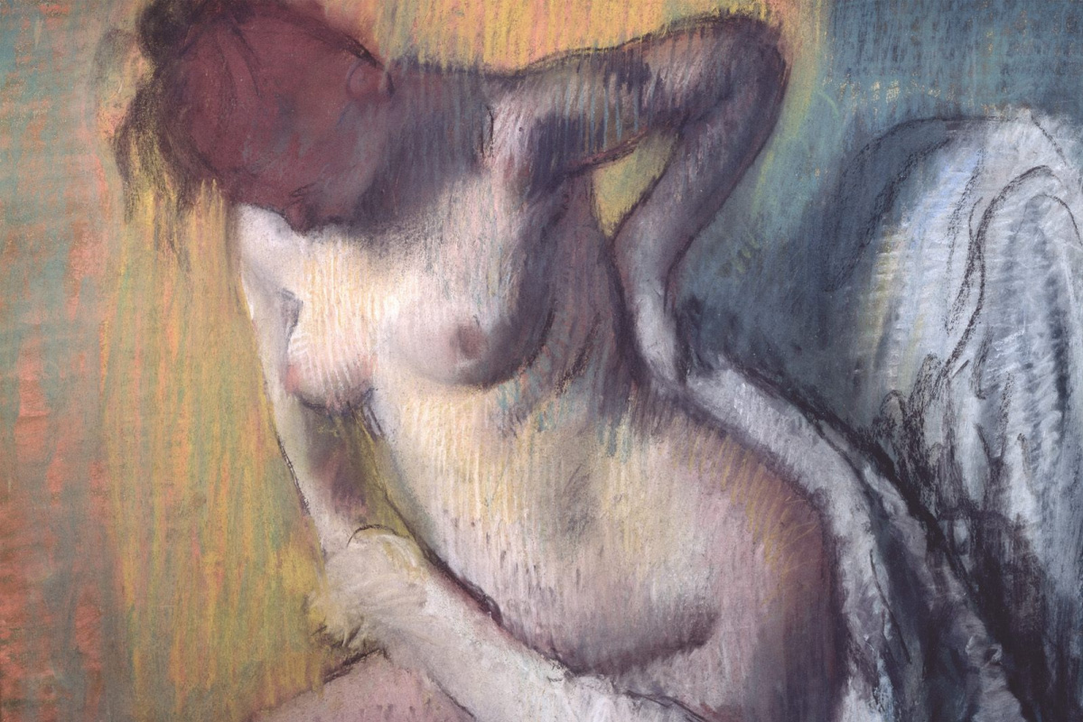 Edgar Degas. Woman drying herself