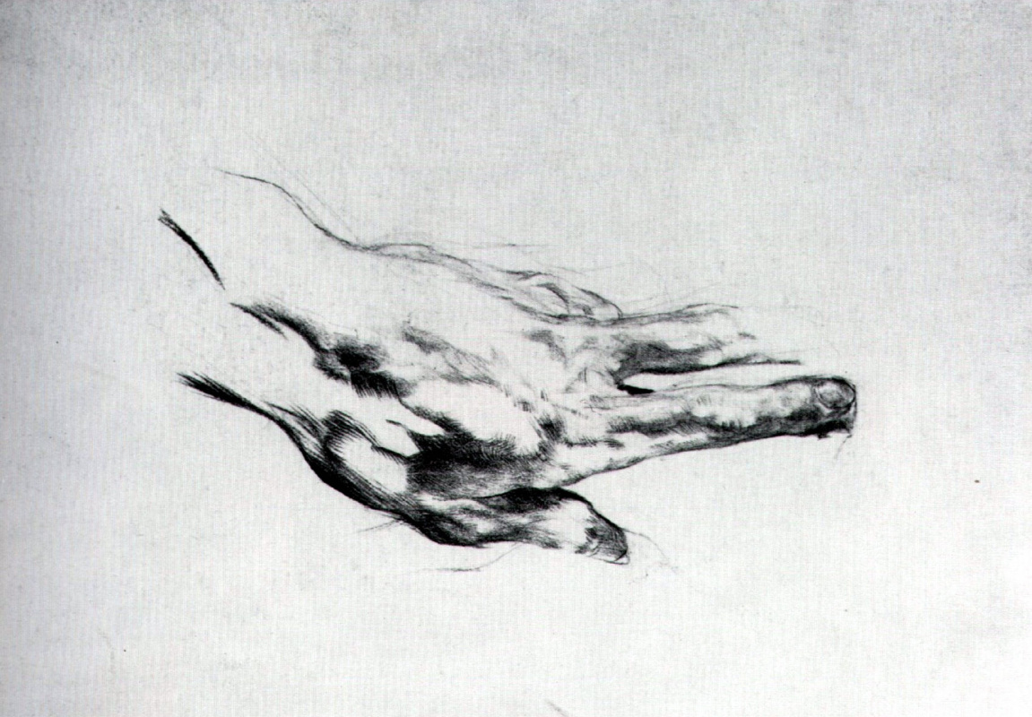 Mikhail Vrubel. Sketch of the artist's left hand