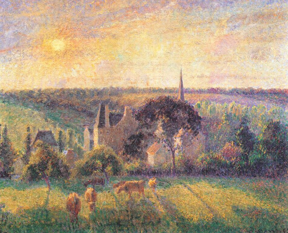 Camille Pissarro. Church and farm at Eragny