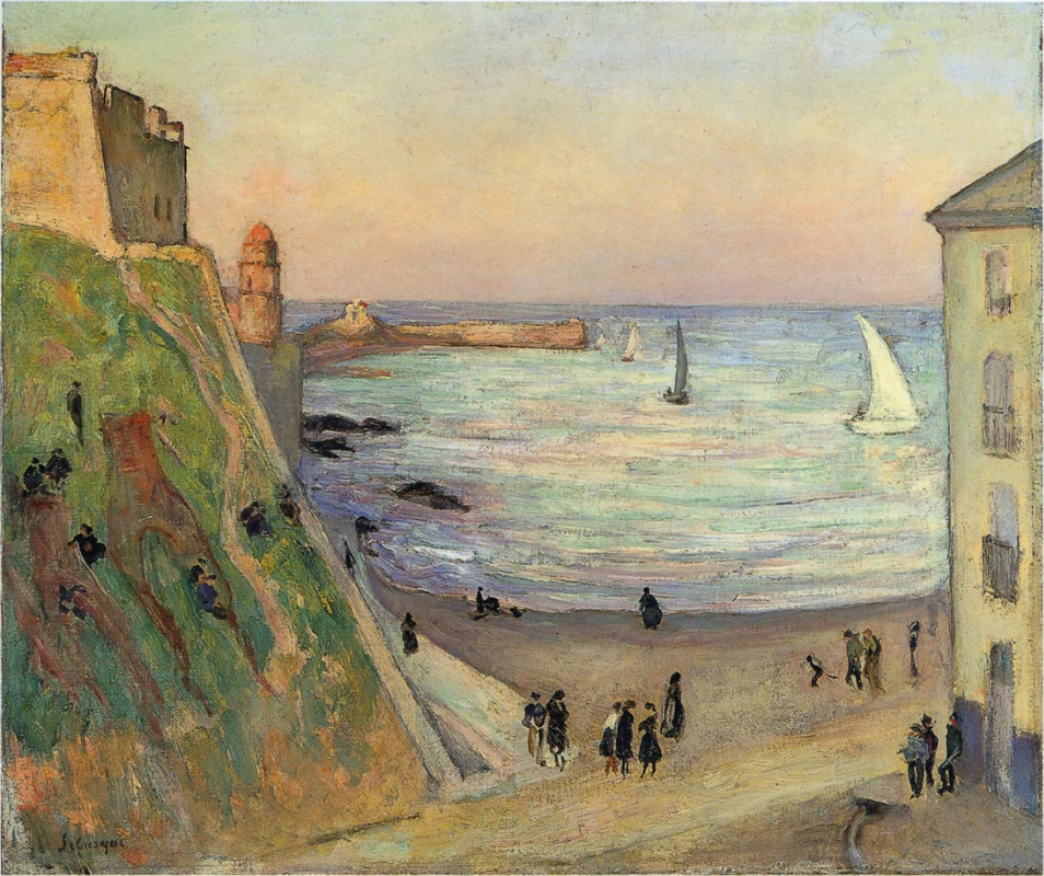 Henri Lebasque. The port at Collioure