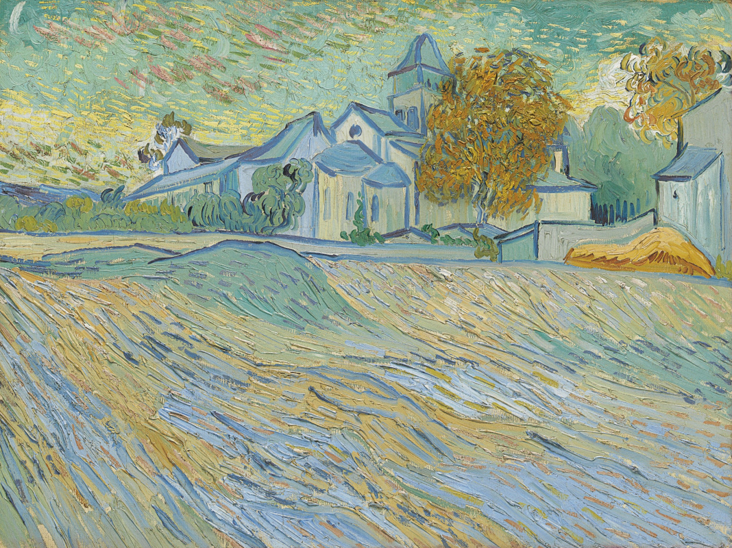 Vincent van Gogh. "View of the Asylum and Chapel at Saint-Remy
