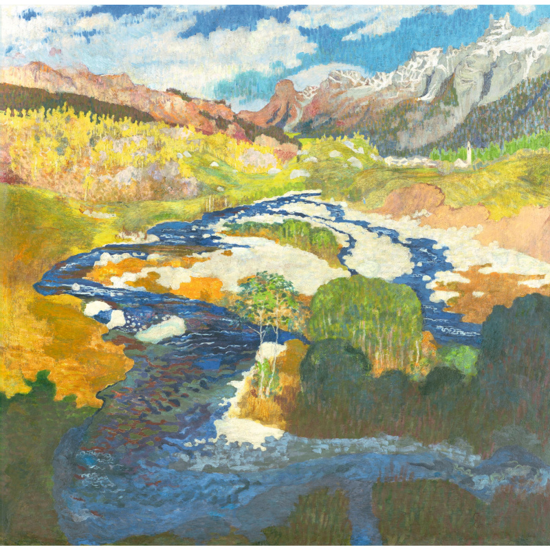 Giovanni Giacometti. Spring mountain landscape