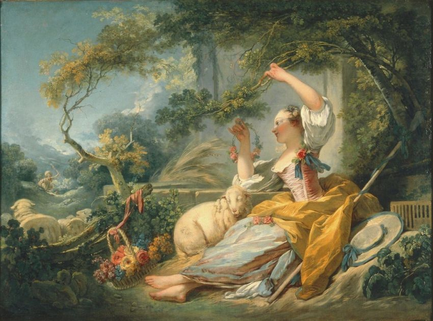 Jean-Honore Fragonard. Shepherdess