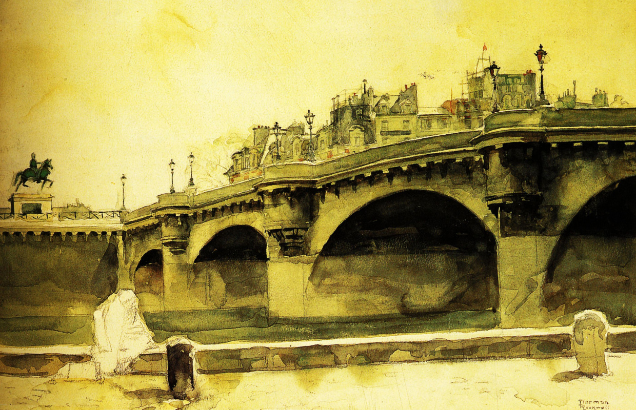 Norman Rockwell. Paris. Bridge De Nave