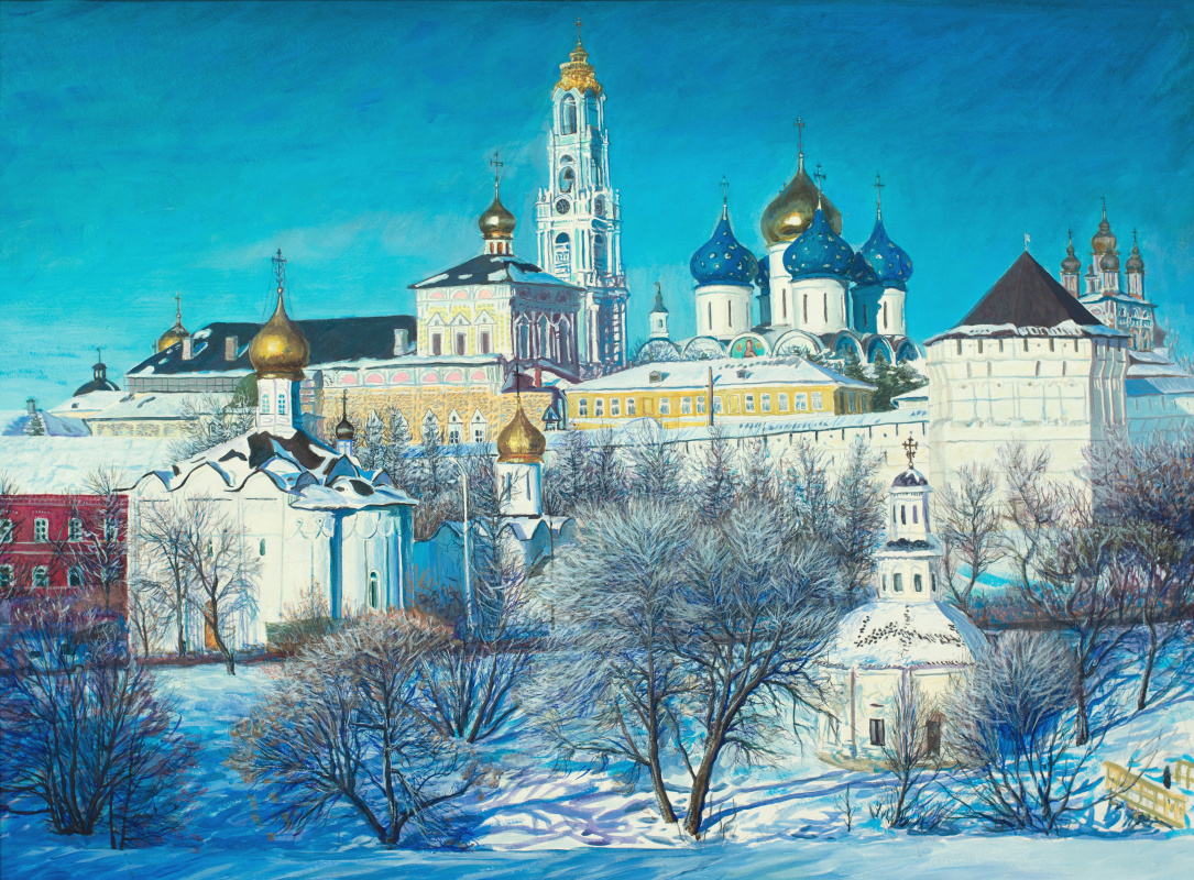 Троице-Сергиева Лавра зимой картина