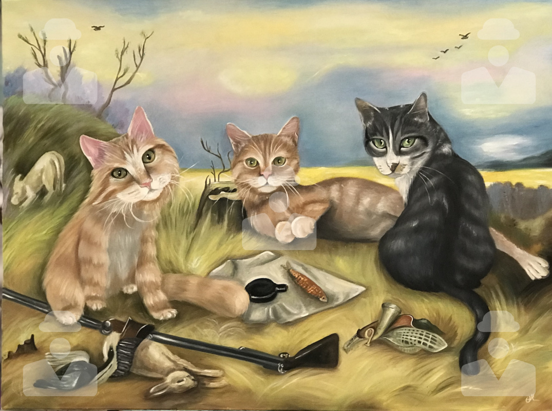 Olga Leonidovna Kazakova. Cats at rest