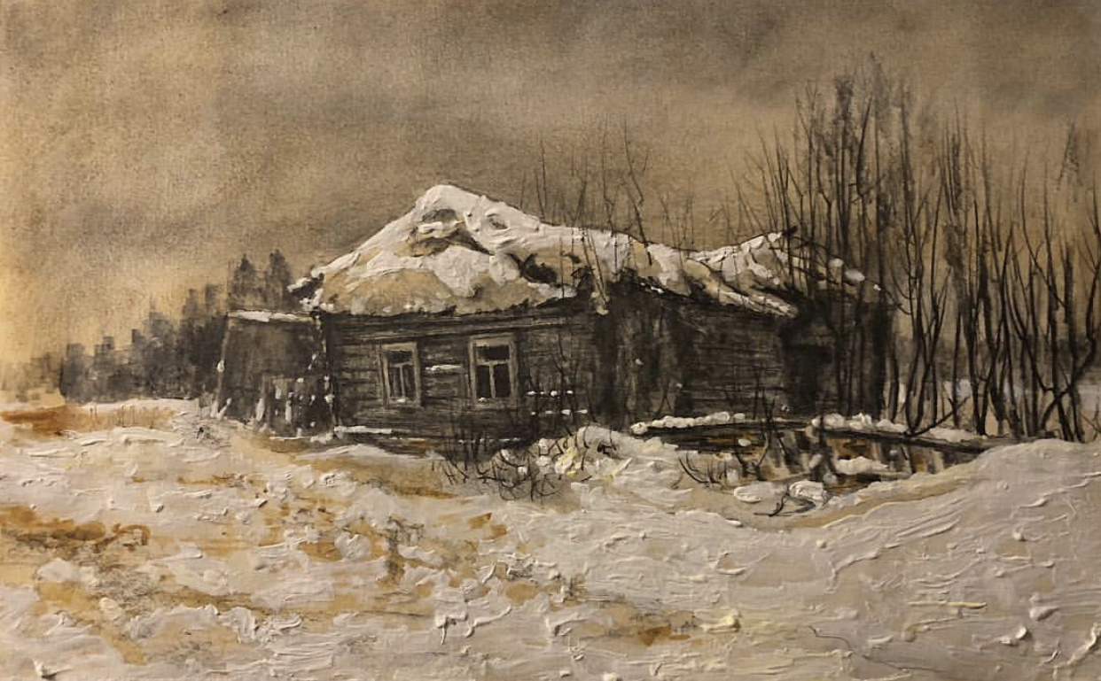 Igor Igorevich Krieger. Hut in the winter