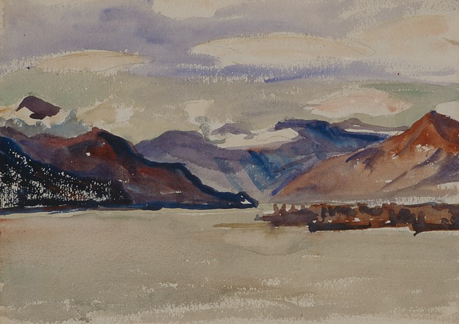 Giovanni Giacometti. Mountain landscape with lake