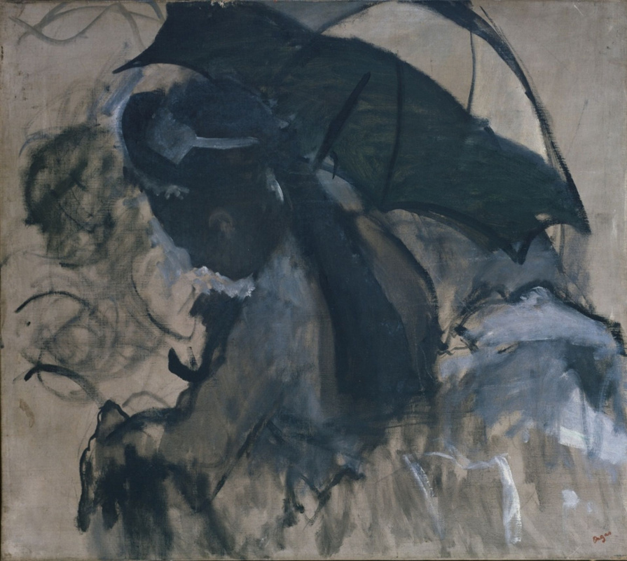 Edgar Degas. Lady with umbrella
