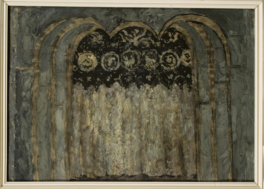 Sofya Markovna Yunovich. Intermedia Curtain. Sketch of the scenery for the play Romeo and Juliet