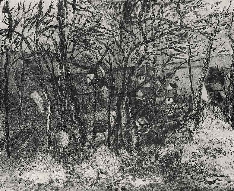 Camille Pissarro. Forest landscape in PONTOISE