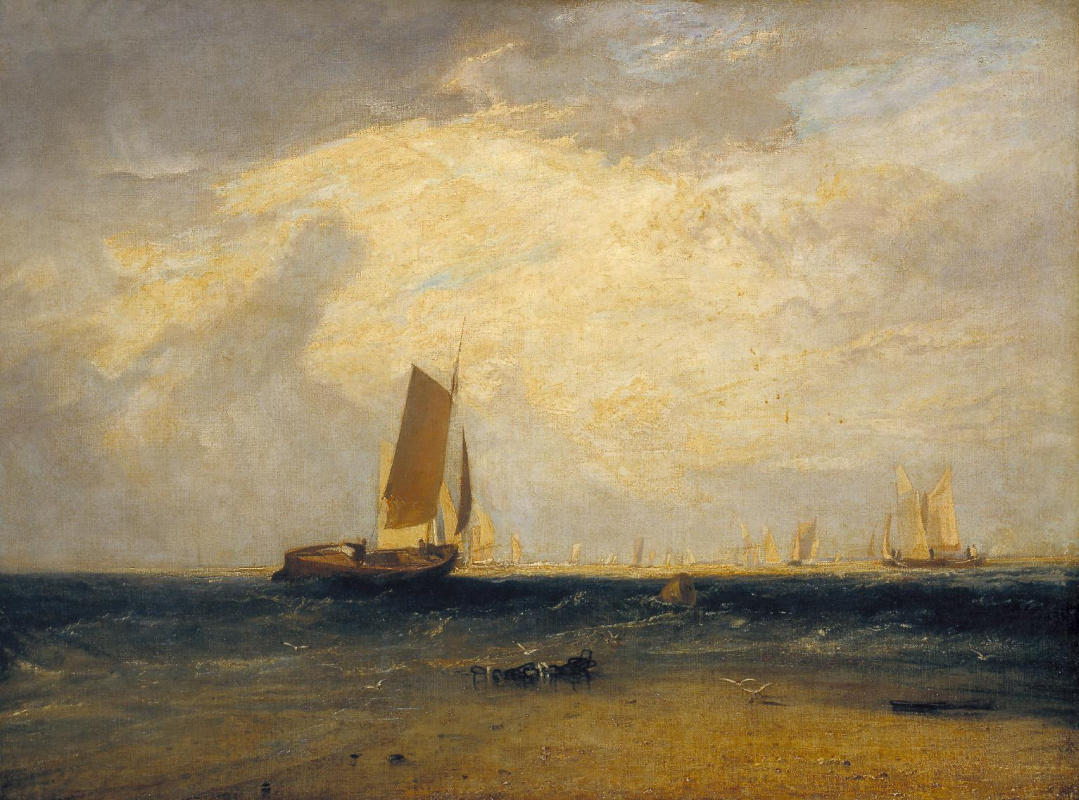 Joseph Mallord William Turner. Fishing on the Blythe Sands when the tide began