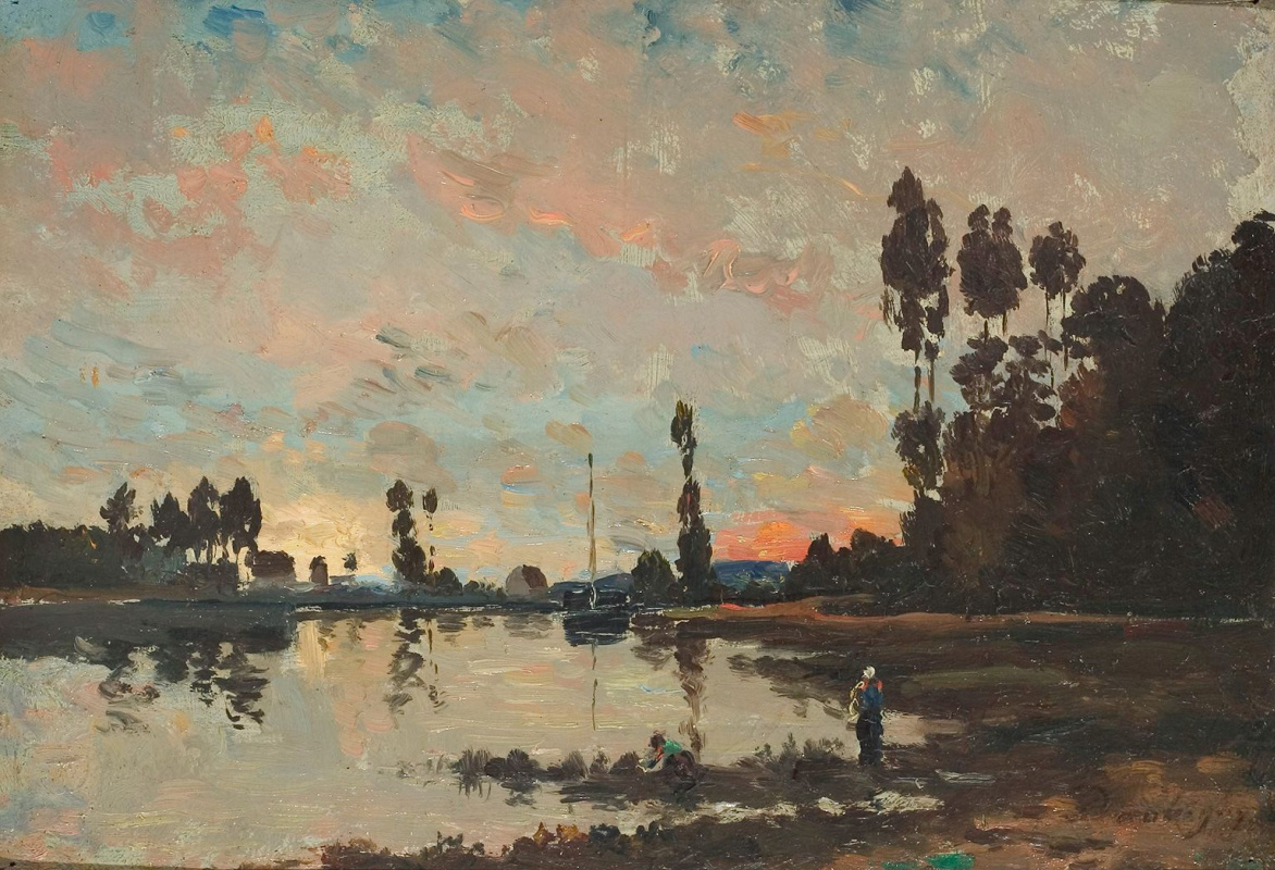 Charles-Francois Daubigny. Sunset on the Oise