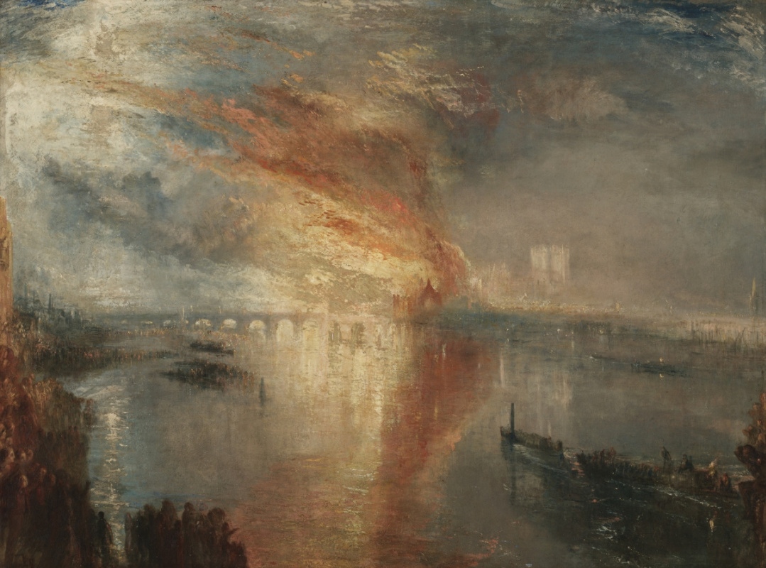 A fire in the houses of Parliament on 16 October 1834
