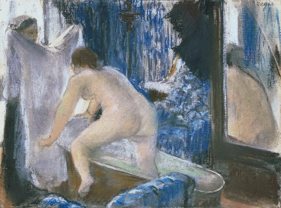 Edgar Degas. The girl coming out of bathroom