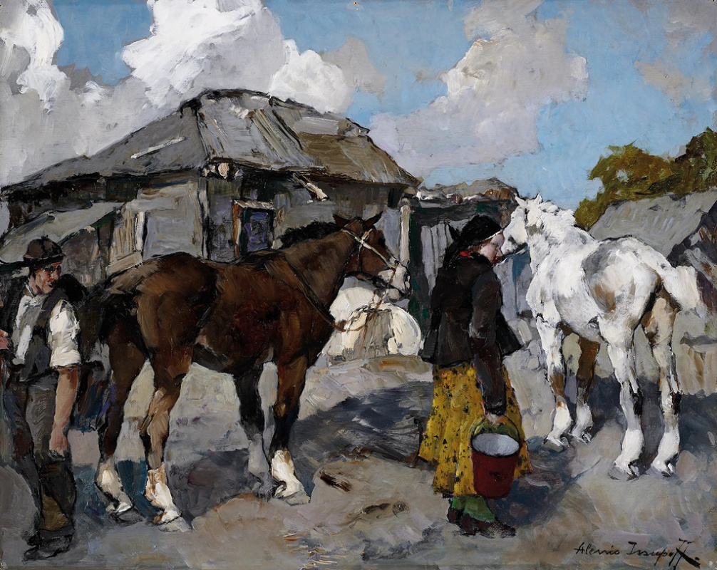 Alexey Vladimirovich Isupov. Feeding Horses