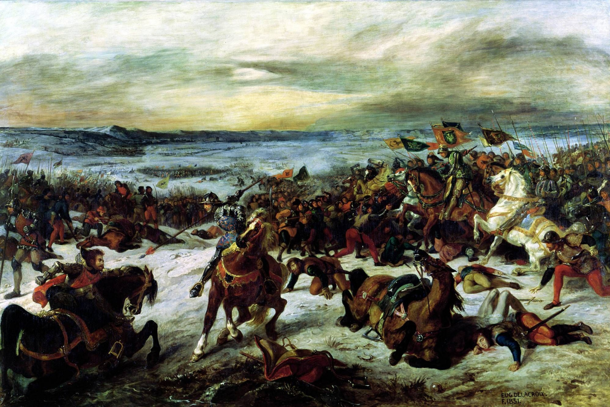 Эжен Делакруа. Гибель Карла Смелого в битве при Нанси 5 января 1477 года