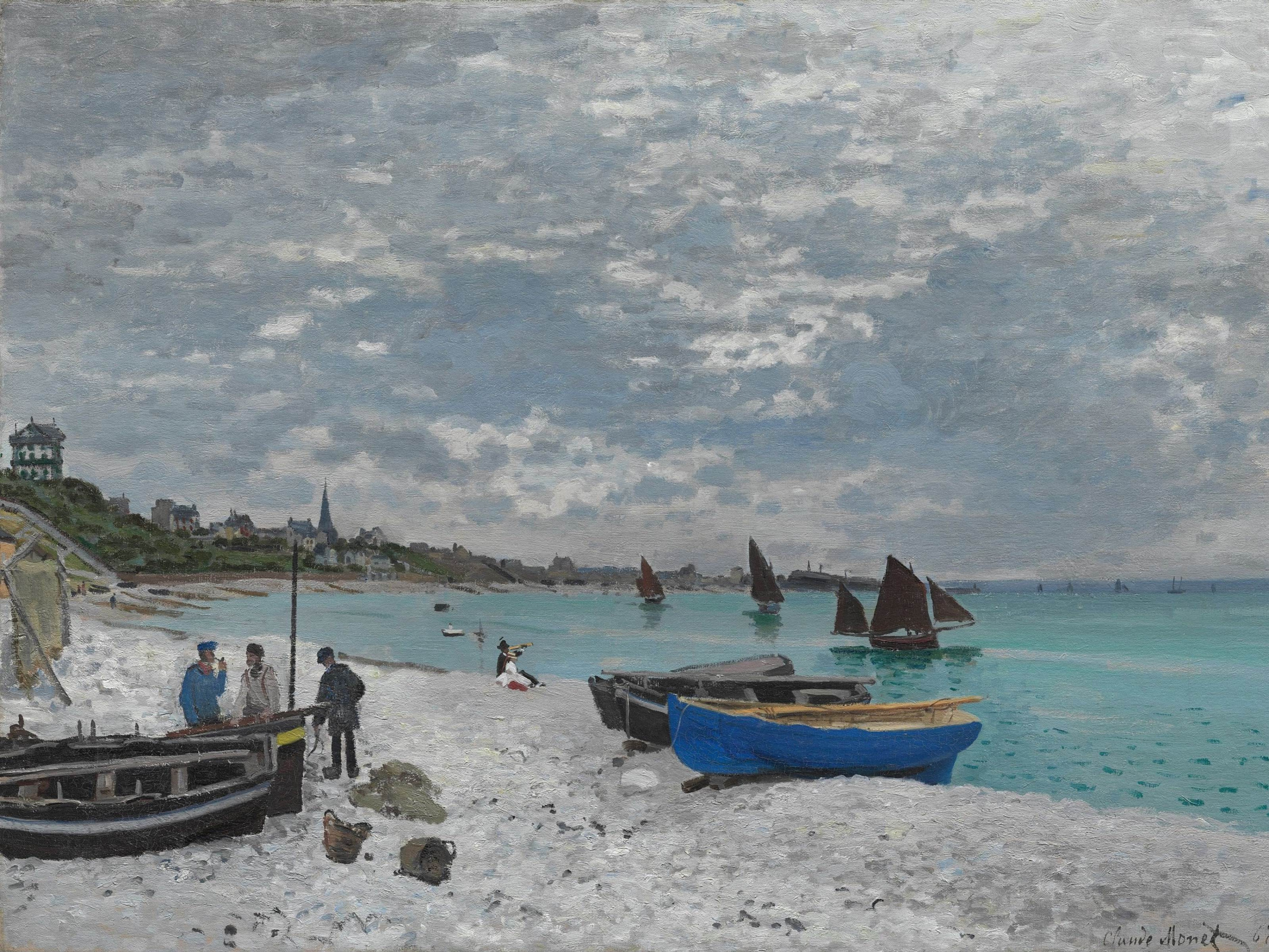 Buy a digital copy: Claude Monet - The beach at Sainte-Adresse