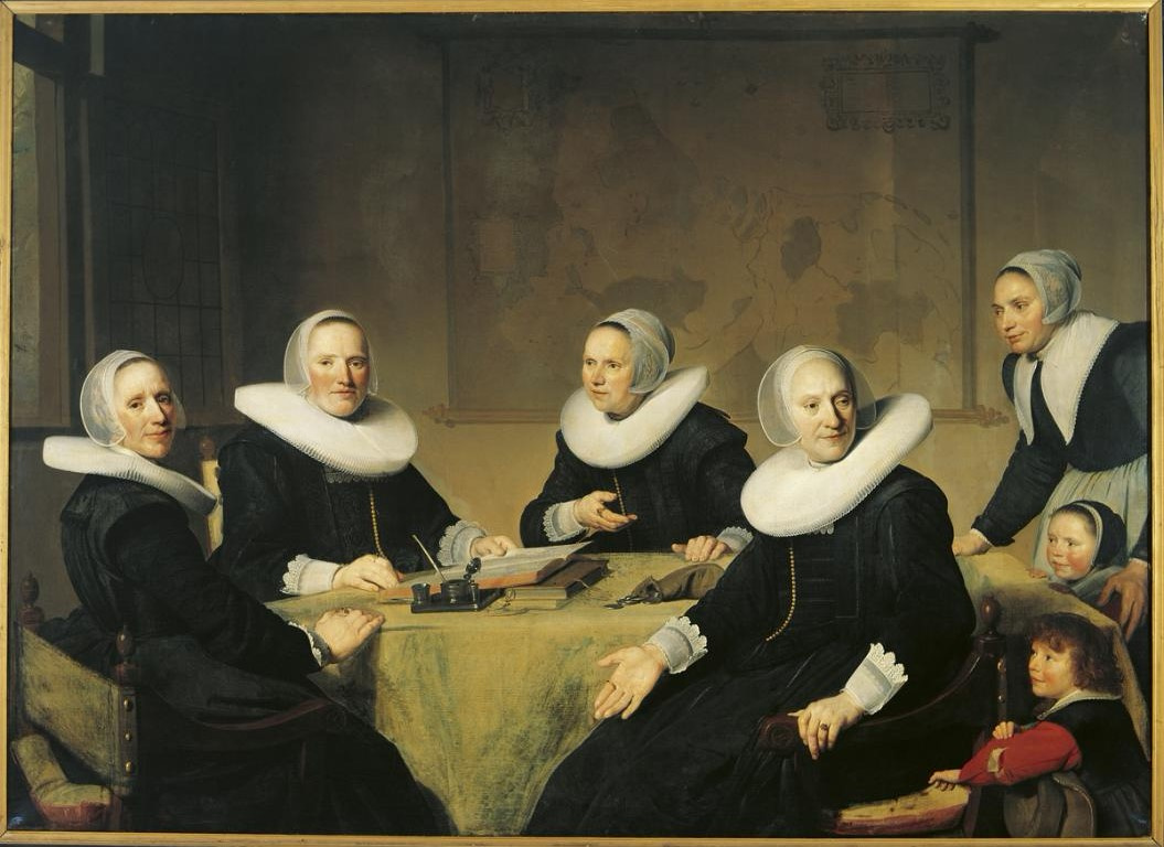 Ian Cornelis Versprop. Groepsportret van de regentessen van het Heilige Geesthuis te Haarlem