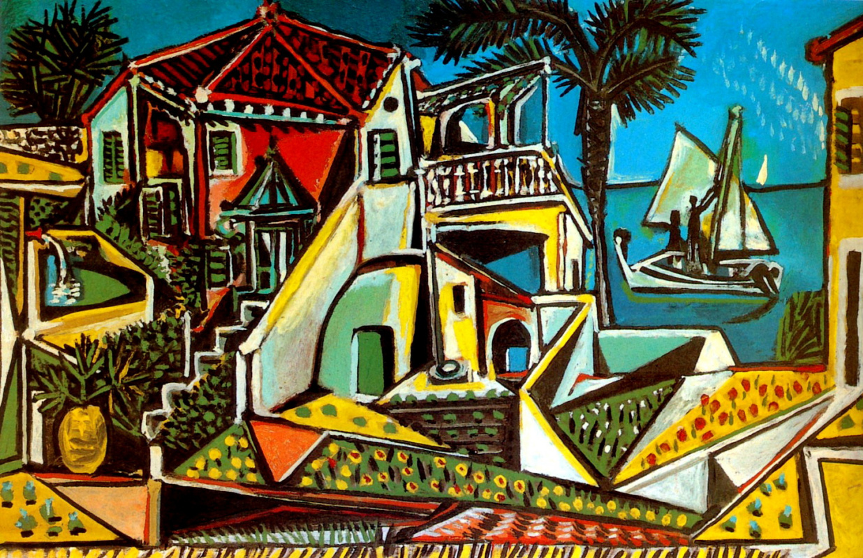 Pablo Picasso. The landscape on the Mediterranean sea