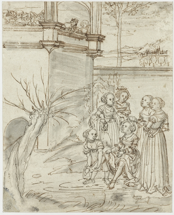 Lucas Cranach the Elder. David and Bathsheba