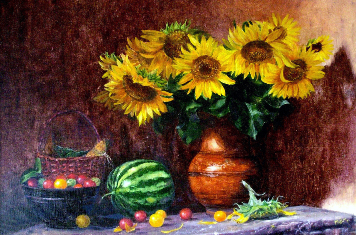 Marina Senko-Dmitrieva. Sunflowers