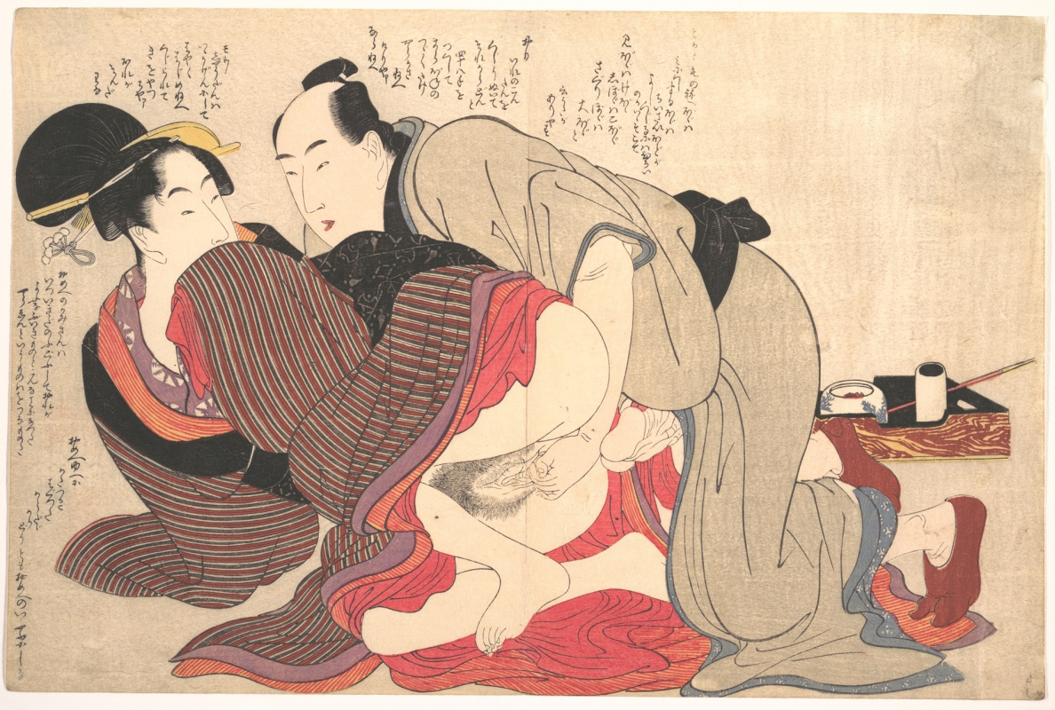 Kitagawa Utamaro. Man and woman