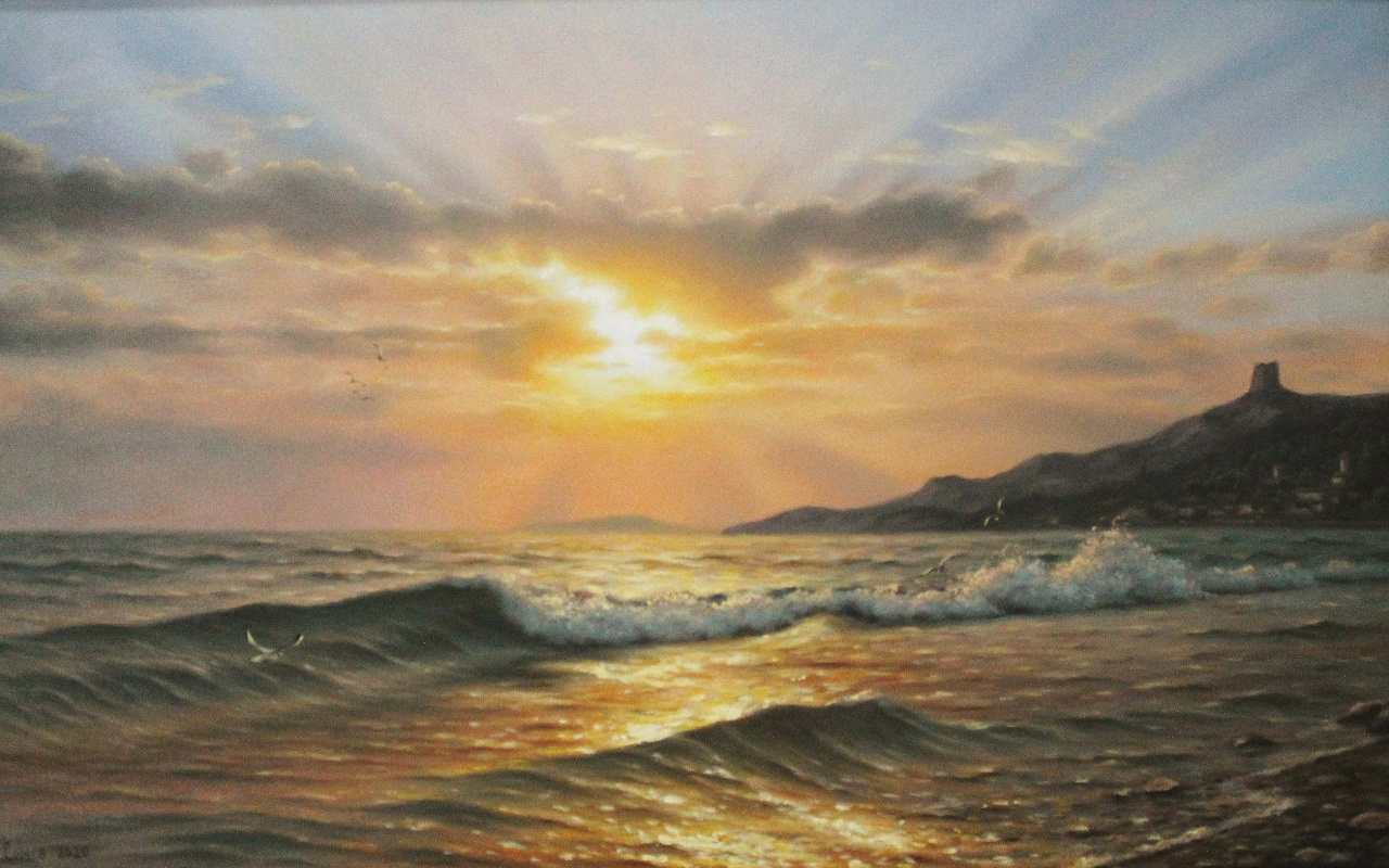 Alexey Vladimirovich Sychev. Evening Sea