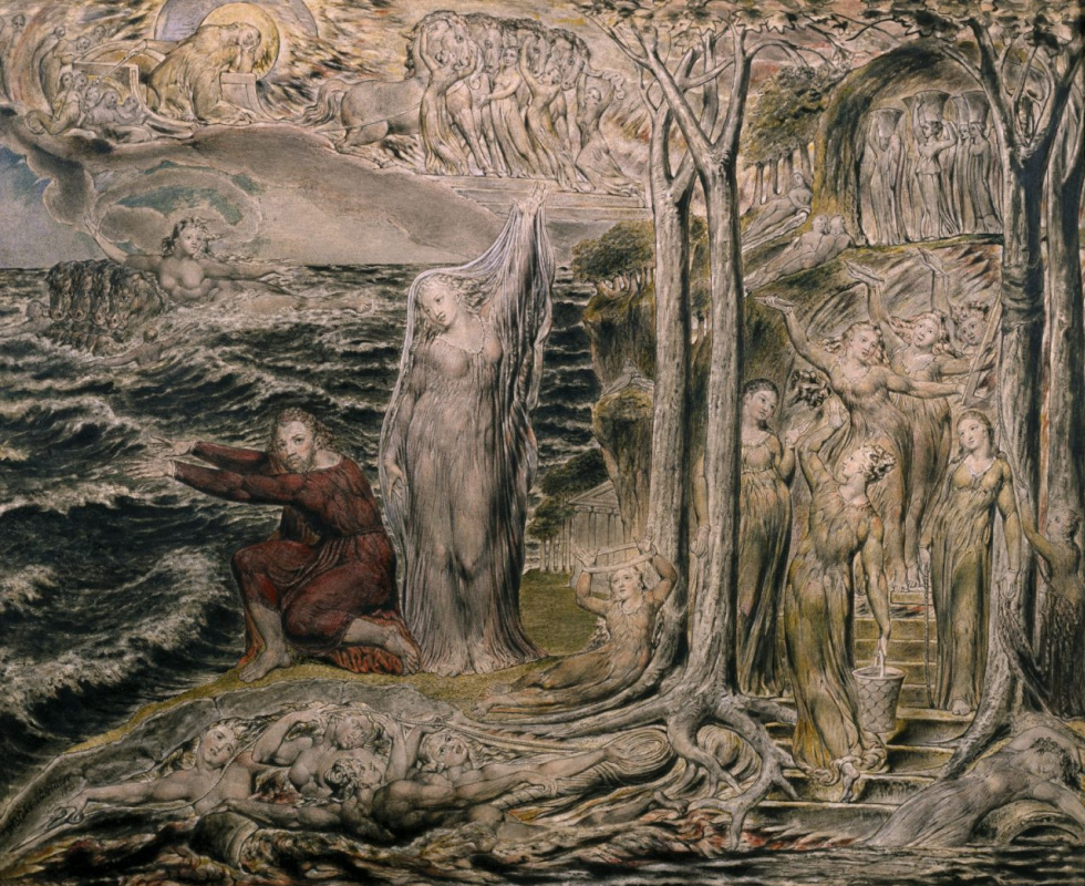 William Blake. The Sea of Time and Space (Vision of the Circle of the Life of Man)