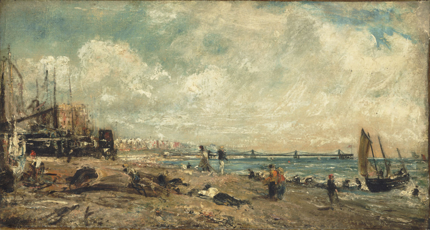 John Constable. Beach and chain pier, Brighton. Sketch II