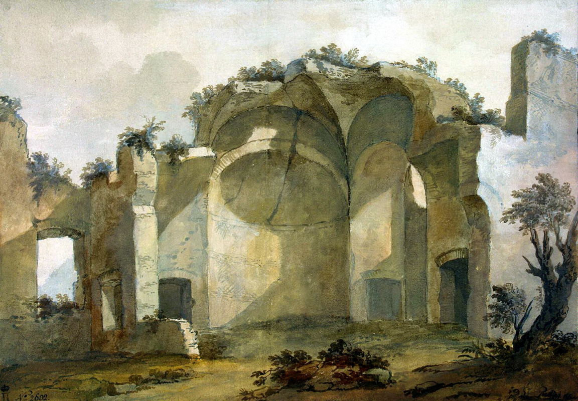 Charles-Louis Klerisso. The ruins of one of the buildings of the Villa of the Emperor Hadrian
