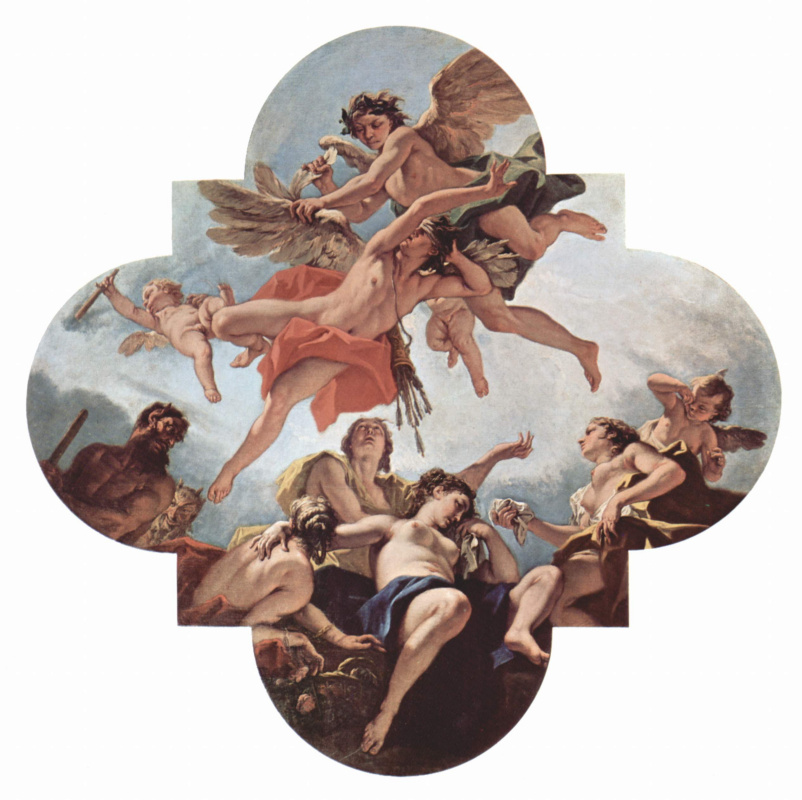 Sebastiano Ricci. Decorations for the Palazzo Marucelli-fenzi in Florence, the third stanza. The Punishment Of Cupid