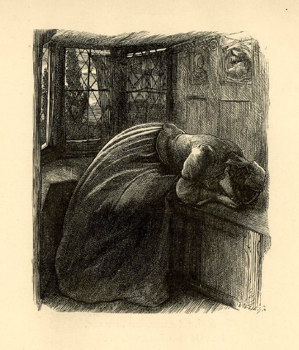 John Everett Millais. Marianne. Illustration for the poetry of Tennyson