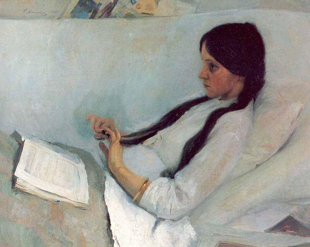 Filipp Andreevich Malyavin. Sick. Portrait Of Elizaveta Martynova