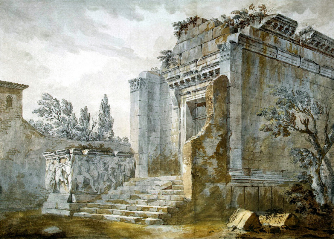Charles-Louis Klerisso. The temple of Bacchus in the Diocletian's Palace in split