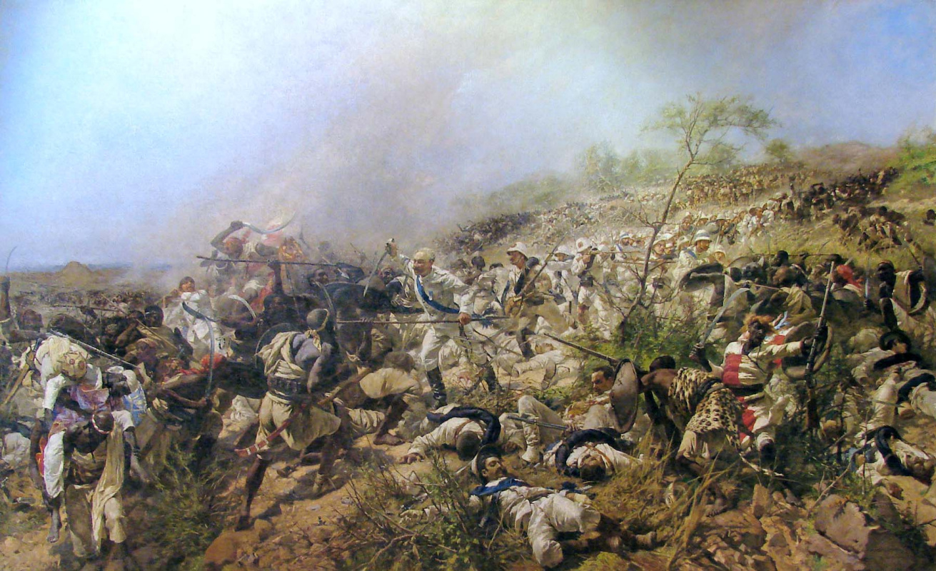 Michele Pietro Cammarano. The battle of Dogali