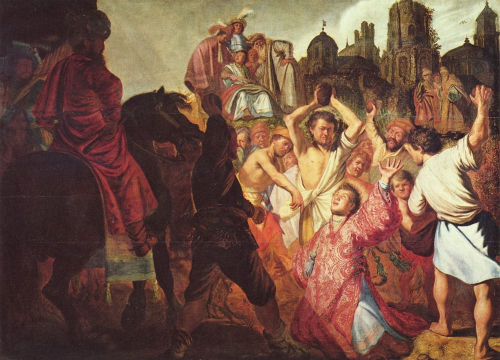 Rembrandt Harmenszoon van Rijn. The stoning of St. Stephen