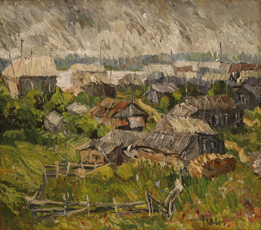 Victor Ivanovich Shemyakin. On the shore of Lake Belozersky.
