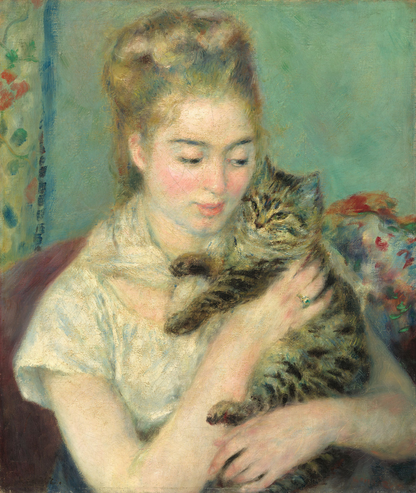Pierre-Auguste Renoir. Woman with a cat