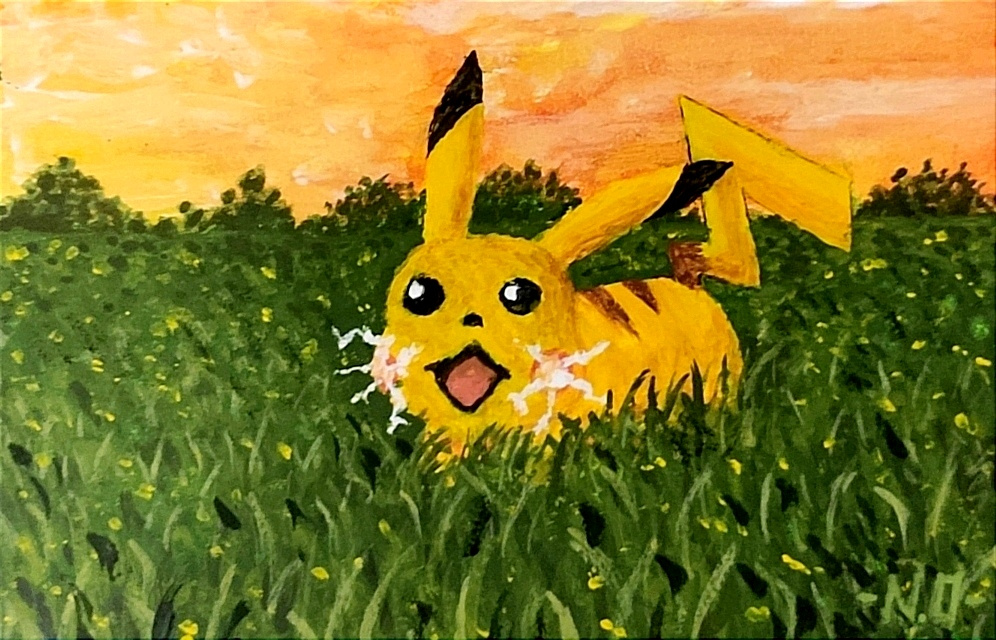 Nazari Olinik. Pikachu in the grass