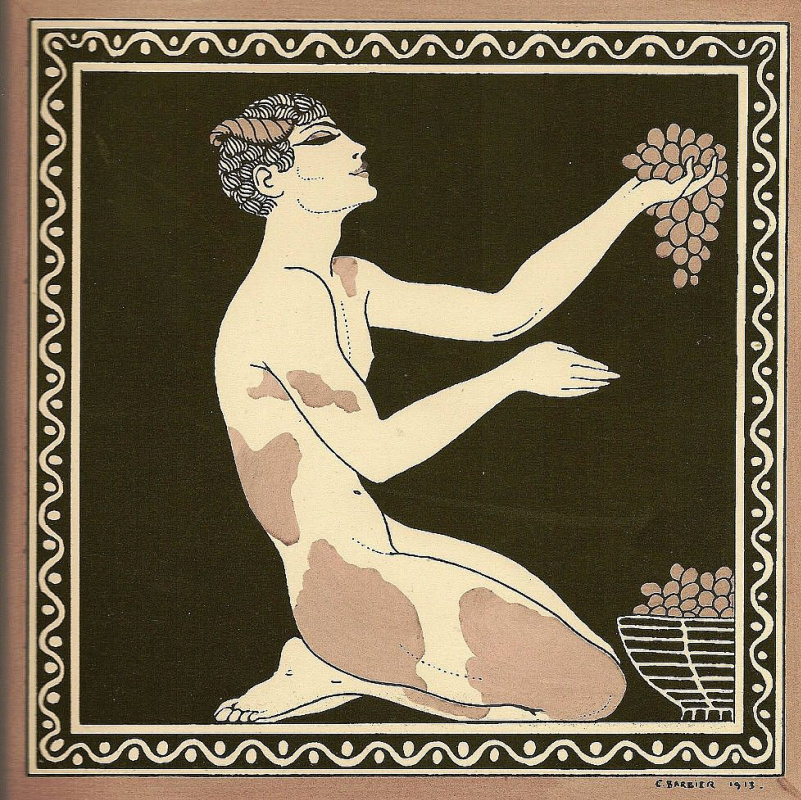 Georges Barbier. Nijinsky. Faun with grapes